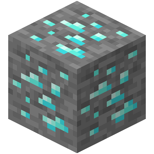 3d diamond ore block from minecraft