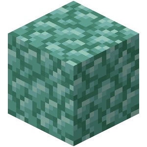 A 3-dimensional prismarine block.
